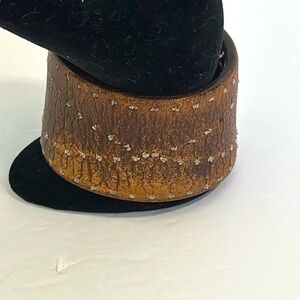 ETSY Western leather cuff bracelet, medium brown